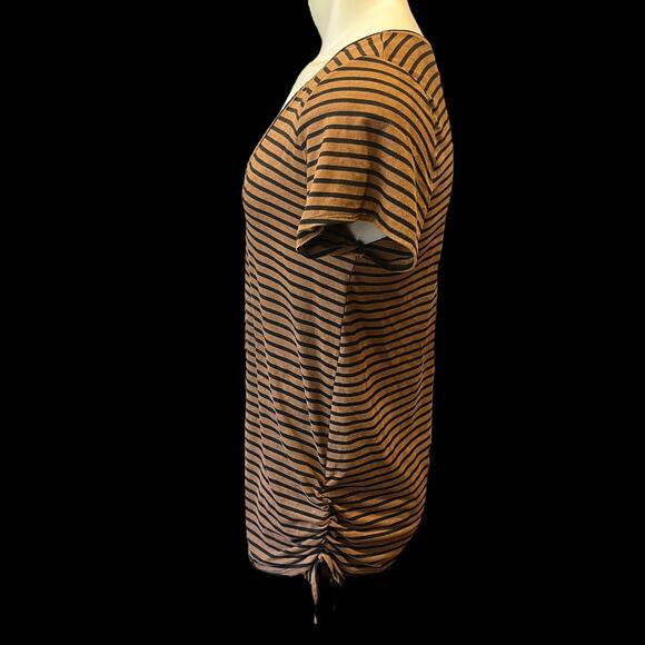 Elizabeth Blouse Stripes Womens 1X Classy Soft Stretch Classic Work Casual Shirt - Picture 3 of 6